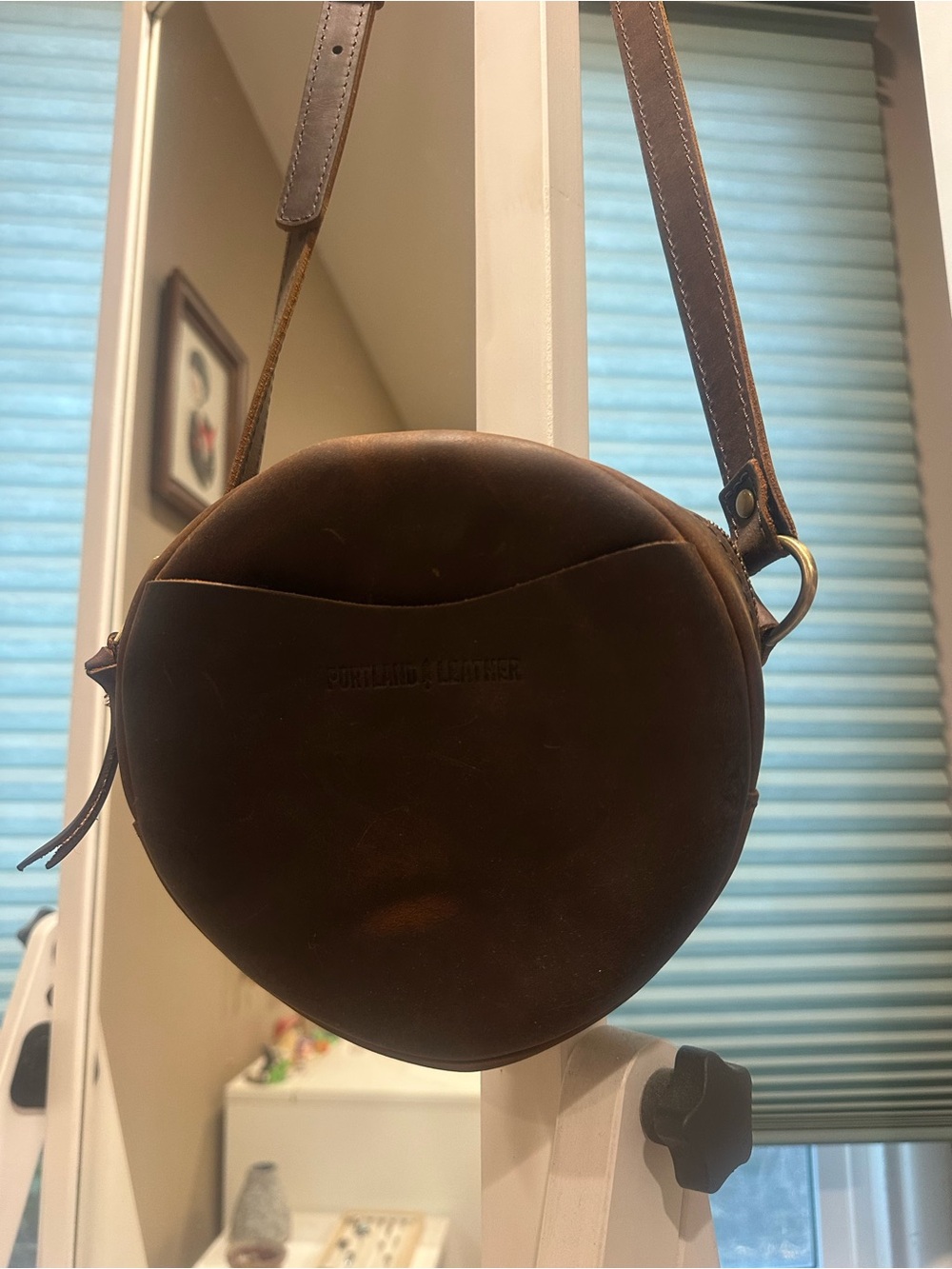 Portland Leather Circle Crossbody Bag